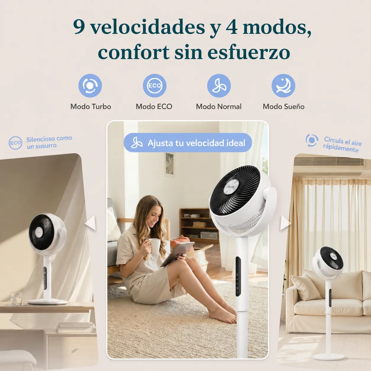 Levolt 2-en-1 — 9 velocidades y 4 modos — imagen 5